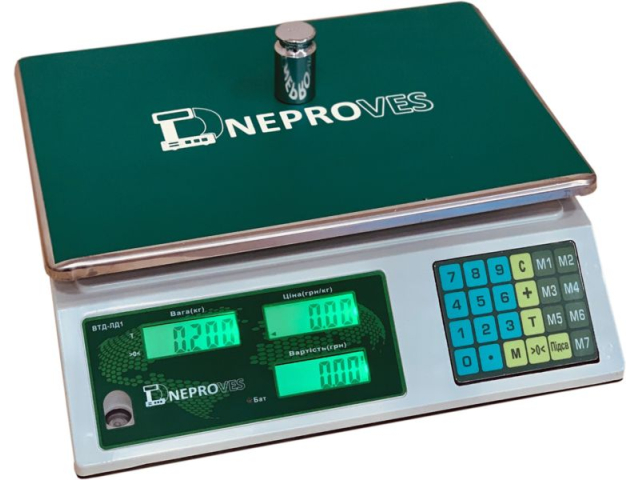 ВТД-ЛД1ЖК Весы торговые без стойки