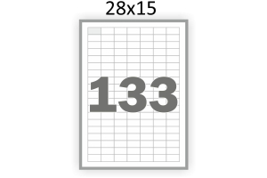 Этикетка А4 28x15 (133 шт. на листе)