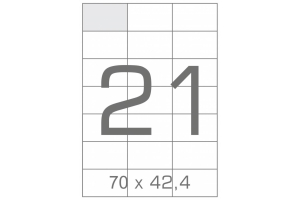 Этикетка А4 70х42,4 (21 шт. на листе)