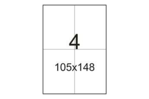 Этикетка А4 105х148 (4 шт. на листе)