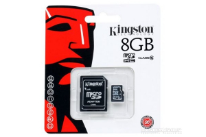 Карта памяти MicroSDHC 8GB Class 10 + SD-adapter