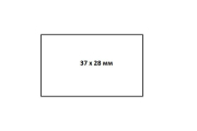 Этикет-лента Printex 37х28 прямоугольная белая